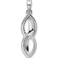 thumbnail image 3 of Sterling Silver Rhodium-plated Polished Ovals CZ Pendant Material Primary Purity Romantic Fashionable Unique Inspired by artistry and crafted with passion, 3 of 4