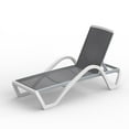 thumbnail image 3 of Domi Outdoor Living Adjustable Chaise Lounge Aluminum Outdoor Patio Lounge Chair with Armrest All Weather Five-Position Recliner Chair for Patio,Pool,Beach,Yard(Grey), 3 of 7