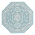 thumbnail image 3 of Unique Loom Outdoor Aztec Collection Area Rug - Chalca (7' 10" Octagon Aqua/Ivory), 3 of 7