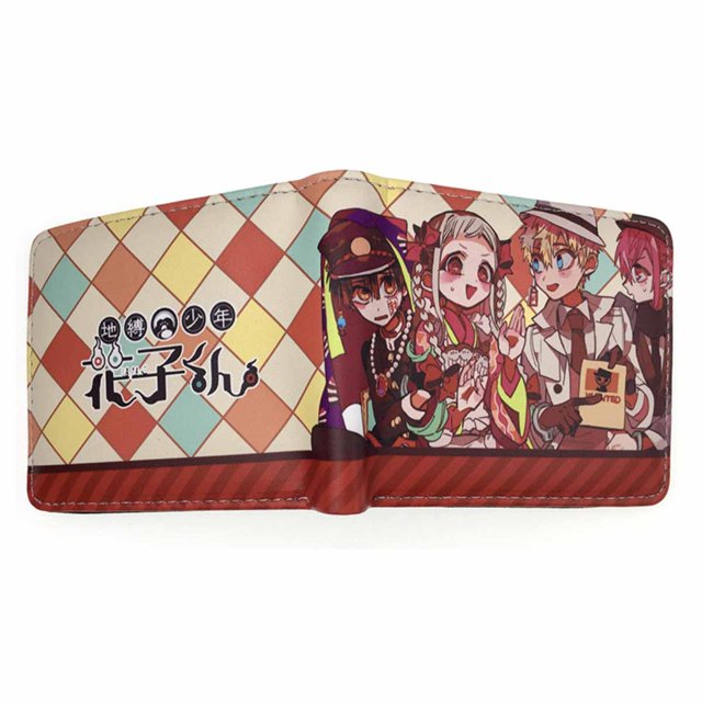 Cartera Hanakos Kuns con personajes de anime, delgada, biF, de poliuretano, 11,5 x 9 x 1 cm