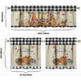 thumbnail image 2 of Fall Pumpkin Kitchen Curtains Valances and Tiers Set for Windows, Autumn Gnome Buffalo Plaid Bathroom Window Curtain Valance 3 Piece Sets,Thanksgiving Kitchen Decor for Living Room,54''''x 24'''', 2 of 6