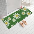 thumbnail image 2 of Green Daisy Flower Yellow Centers Pattern Bathroom Rugs Mat,Non Slip Microfiber Bathroom Rug,Rubber Backing,Soft Bathroom Mats for Bathroom Floor,Tub and Shower,60x24in(150x60cm), 2 of 5