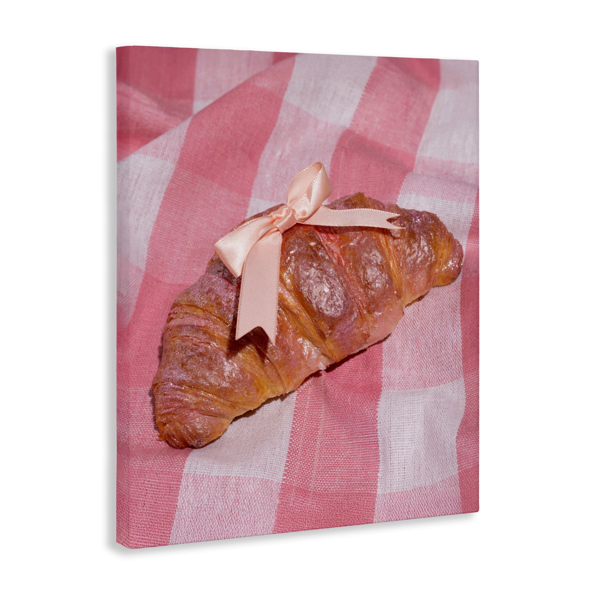 Stupell Industries Glam Ribbon Croissant Canvas Wall Art, design by LISH Creative