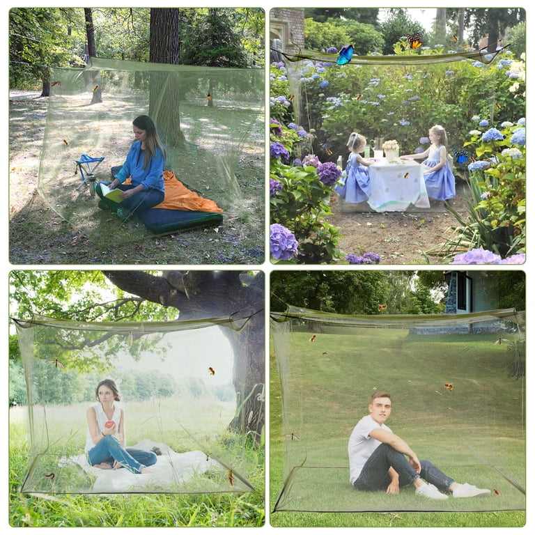 TSV Camping Mosquito Net, Green Polyester Mesh Bug Tent, 35.4