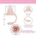 thumbnail image 3 of IC ICLOVER 4-Pack Silicone Cute Sun Hat Straw Covers Compatible with Stanley Cups, Dustproof Straw Caps for 30 oz &40 oz Tumblers and Water Bottles, 3 of 7