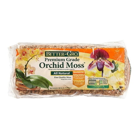 Better-Gro Premium Orchid Flower Moss Garden Potting Soil, 190 Cu. In.