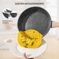 thumbnail image 3 of Sartenes Antiadherentes 10 Piezas, Bateria de Cocina, Juego de Sartenes de Induccion, Juego de Ollas y Sartenes, Fácil Limpieza, con Sartenes y Cacerolas, Granito Blanco, 3 of 7