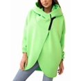 thumbnail image 2 of Women'S Plus Size Hooded Fleece Lined Sweatshirt Full Zip Casual Long Sleeve Outdoor Jacket Yellow-Green M, 2 of 7