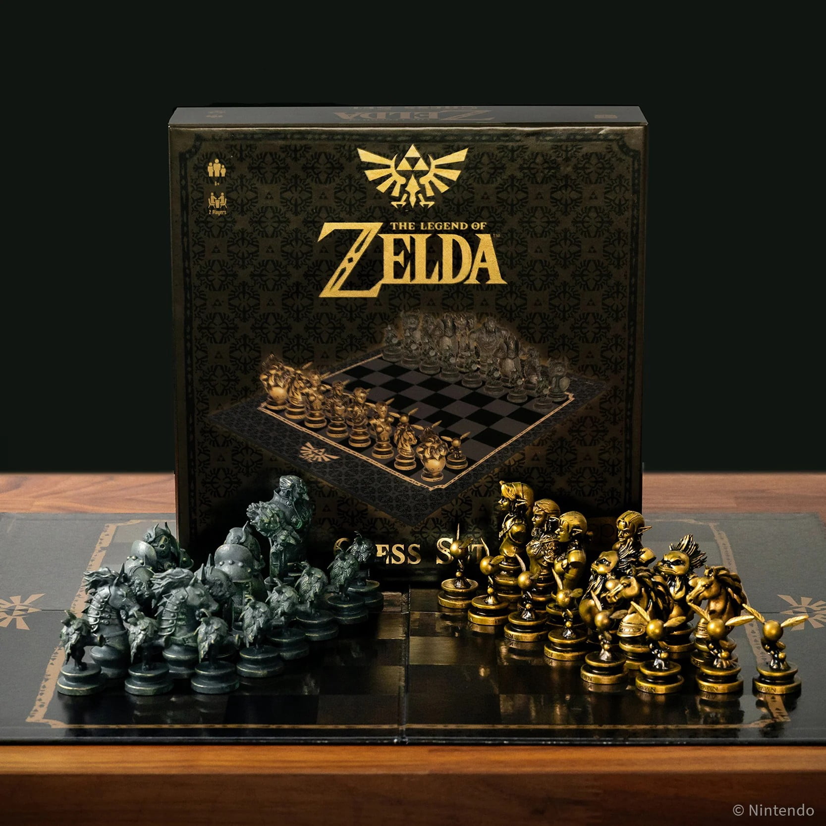 The Legend of Zelda Collector's Chess Set, Link vs. Ganondorf Strategy Game, 32 Custom Sculpted Hero & Villain Pieces, Classic Board Game for Zelda Fans, Officially Licensed Nintendo Merchandise