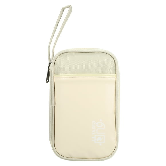 Organizador electrónico de viajes Unique Bargains para cables, organizador de cables para cargador de teléfono color beige 7.48"x4.72"x1.38"