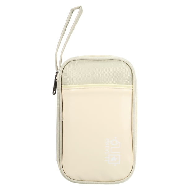 Organizador electrónico de viajes Unique Bargains para cables, organizador de cables para cargador de teléfono color beige 7.48"x4.72"x1.38"