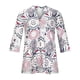 thumbnail image 4 of Pntutb verano mujer media manga estampado botón tops blusa cuello en V camisa pulóver Pntutb Pntutb-543, 4 of 8