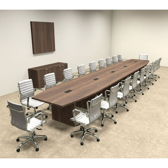 Modern Boat Shapedd 22' Feet Conference Table, #OF-CON-C89