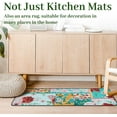 thumbnail image 7 of Kitchen Mats for Floor, Kitchen Rugs Set of 2 Carpet Runner Area Rug Floor Mat, Floral Home Kitchen Decor and Accessories Stuff, 17x30 and 17x47 Inch (Floral Teal Colorful), 7 of 7