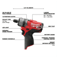 thumbnail image 2 of Milwaukee 2402-20 M12 FUEL 1/4" Hex Two-Speed Brushless Screwdriver, 2 of 11