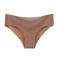 thumbnail image 2 of YWDJ Womens Underwear Thongs Cute Breathable Lightweight No Show Sexy Ice Silk Traceless Breathable Sports Mid Waist One Piece Briefs Panties Coffee XL, 2 of 3