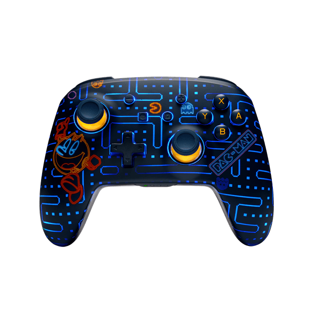 Manette sans fil améliorée PowerA pour Nintendo Switch avec Lumectra - Arcade néon PAC-MAN™