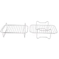 thumbnail image 4 of Fryer Rack Stainless Steel Skewer Rack Fryer Steaming Rack with Anti Scalding Clip Skewer for NINJA FOOD 8QT, 4 of 5