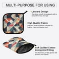 thumbnail image 3 of Yayeee Oven Mitts and Pot Holder Set of 2 Heat Resistant Kitchen Gloves Baking Hot Pad, Geometric Pattern, 3 of 5