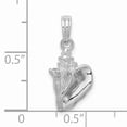 thumbnail image 3 of Finest Gold Sterling Silver Polished 3D Conch Pendant, 3 of 3