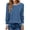 Blue, variant on Fall Blouses for Women Long Sleeve Crew Neck Sweatshirt Ladies Color Block Casual Tops