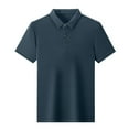 thumbnail image 5 of ZRBYWB Men's Classic Polo Shirt Mens Shirt Mens Advanced Sense Lapel Short Sleeve Leisure Business Shirt Ice Silk Top Mens Blouses Casual, 5 of 6