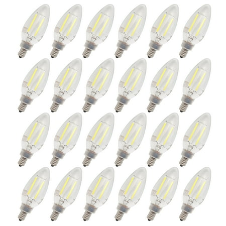 

Candle 35-Watt Equivalent B11 E12 Dimmable LED Light Bulbs 4000K Cool White (24-Pack)