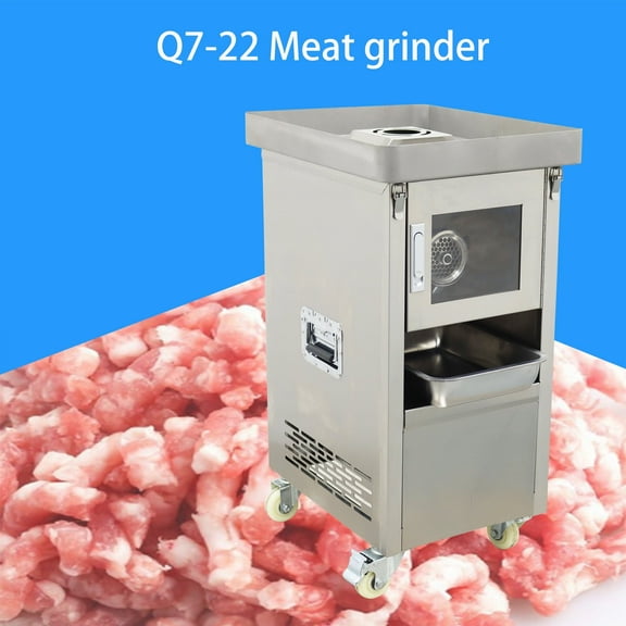 Q7-22 Meat Grinder Commercial Electric Meat Grinder Stainless Steel with Tray 300kg/h