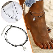 BVGFSAHNE Anklet Elephant Bracelet Design Women'S Cute Bohemian Alloy Ocean Sun Beach Accessory (Bracelets)