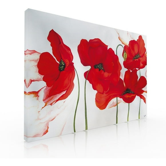 Cuadro decorativo para Comedor o Sala Ideas Creativas Flor Roja abstracta 120 cm x 80 cm