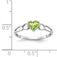 thumbnail image 3 of Primal Gold 10 Karat White Gold Polished Geniune Peridot Birthstone Ring, 3 of 7