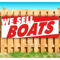 We Sell Boats 13 oz Vinyl Banner With Metal Grommets