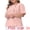 Pink, variant on Women's Plus Top Short Sleeve Crew Neck Cotton Linen Blouses Top T Shirt 3X Brown