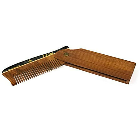 GBS Wooden Folding Pocket Comb SWITCH BLADE - Rosewood All Purpose Hair and Facial Comb for Men and Women. Anti static No cling The Best 