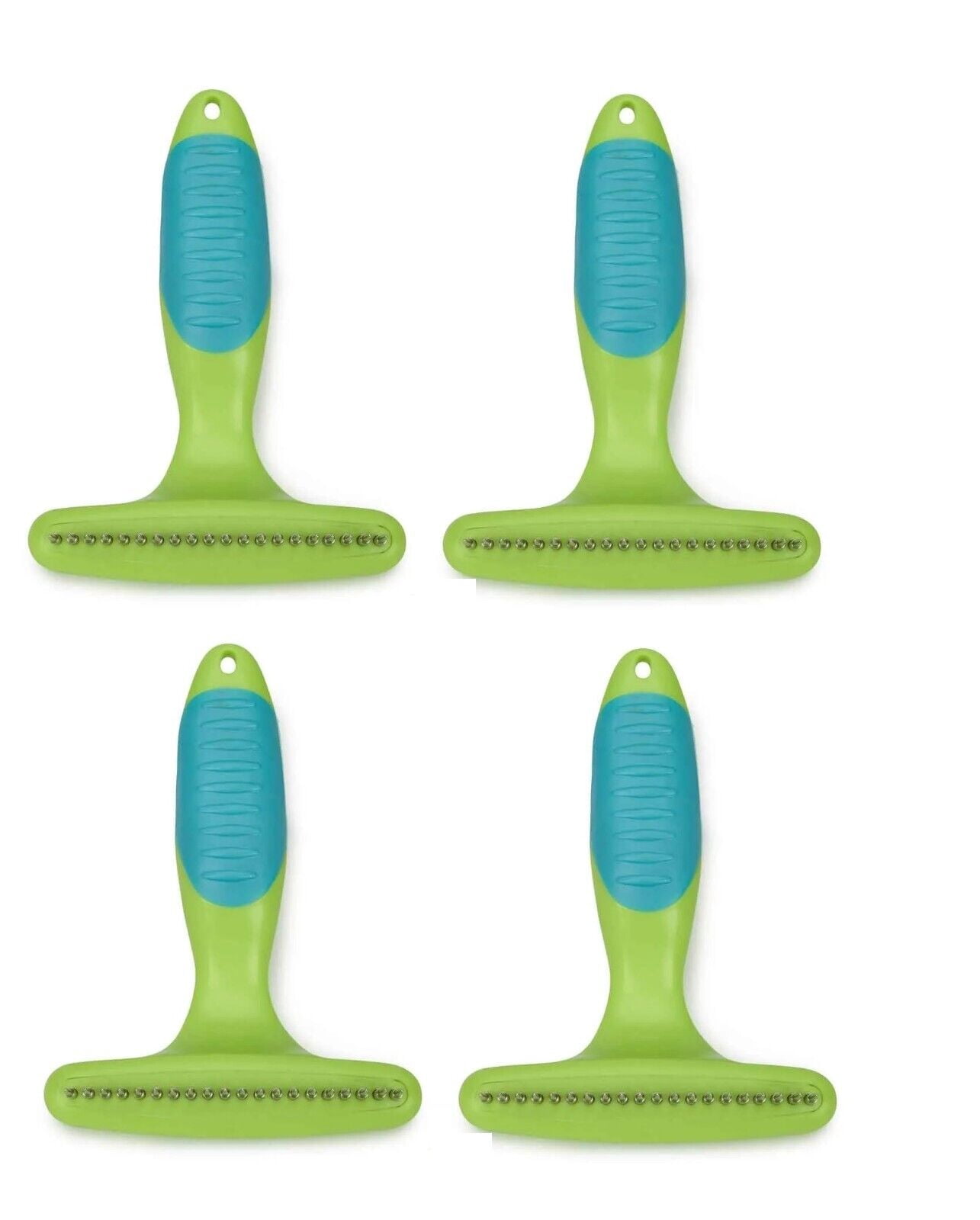 MPP Dog and Cat Undercoat Rake Bath Brush - Swivel Chrome Pins, Non Slip Grip - 1 Rake