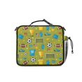 thumbnail image 3 of Football and Rugby Green Pattern Bento School Insulated Lunch Bag Box with Shoulder Strap and Bottle Holder, 11" X 9.5" X 3.5", 3 of 4