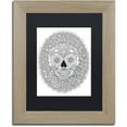 thumbnail image 1 of Trademark Fine Art "Candy Skull" Canvas Art by Hello Angel, Black Matte, Birch Frame, 1 of 1