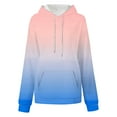 thumbnail image 4 of Hrsba Womens Hooded Sweatshirts,Sweatshirt Tops for Women Fall Winter Gradient Print Hooded Long Sleeve with Pockets Long Length Pullover Tops, 4 of 4