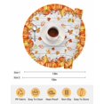 thumbnail image 6 of 15 Inch Round Placemats Set of 6, Orange Fall Non Slip Heat Insulation PP Table Mats, Vintage Maple Leaf Pumpkins Thanksgiving Washable Place Mats for Kitchen Dining Party Table Decor, 6 of 7