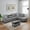 Brown Grey, variant on Wzlam Sectional Couch for Living Room Furniture Sets, Black Grey Linen L Shape Chaise with Storage Ottoman, Modern 3 Piece Sofa Sets for Bedrooms, Apartments and Offices(Facing Right Chaise)