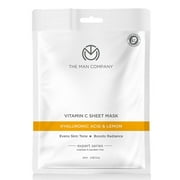 The Man Company Vitamin C Sheet Mask with Hyaluronic Acid & Lemon | Boosts Collagen, Brightening | Improves Skin Tone, Deep Cleanses & Removes Excess Oil - 25ml*3