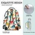 thumbnail image 5 of Cute Dinosaur Pattern Backpack for School,Cute School Bag,Schoolbag with Adjustable Shoulder Straps & Padded Back,15.3"x11"x7.1"., 5 of 6