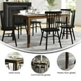 thumbnail image 6 of Flash Furniture 60" Solid Wood Dining Table, Commercial Grade Heavy Duty Rectangle Wood Table for 6, Brown Matte Finish, 6 of 12