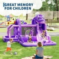 thumbnail image 6 of Lumiparty Inflatable Bounce House for Kids, Large Jumping Castle with Slide, Climbing Wall, Obstacles & Trampoline, Indoor & Outdoor Bouncer for Backyard Parties, Purple, 6 of 8