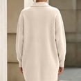 thumbnail image 7 of QIYAGBSA Soft Cardigan Sweaters for Women Ribbed Knit Button Down Lapel Collar Loose Mid Length Long Sleeve with Pockets Fall Winter Layer, 7 of 7