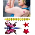 thumbnail image 1 of Anime JoJo's Bizarre Adventure Jolyne Cujoh Cosplay Tattoo Sticker Stars Butterfly Temporary Tattoos Waterproof Tatouage StickerOption 1Option 1 heqiyong LED, 1 of 1