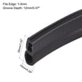 thumbnail image 2 of Uxcell Fits 1-3mm Edge 1M/3.28Ft 1.02" Height Trim Seal with Top Bulb EPDM Rubber Seal, 2 of 5