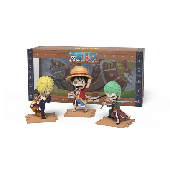 Mighty Jaxx Freeny's Hidden Dissectibles: One Piece - Luffy, Zoro and Sanji Triple Pack - 4 inch collectible figurines