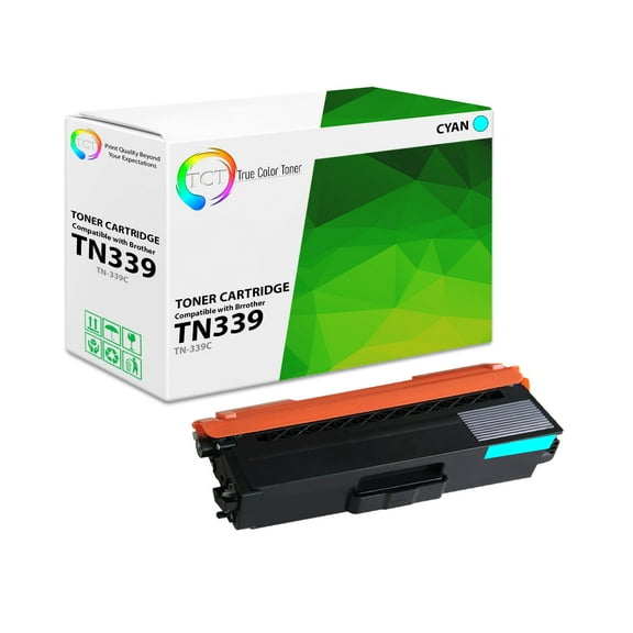 TCT TN339 Cyan Toner Cartridge - Premium Compatible Replacement for TN-339 TN339C Cyan Super High Yield