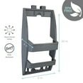 thumbnail image 5 of Bath Bliss Multi Hanging Option Plastic Shower Organizer, Gray, 5 of 10